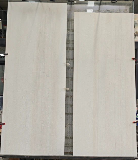 Luxury Palissandro Wooden Veins White Marble F151 Flexible Thin Stone Veneer
