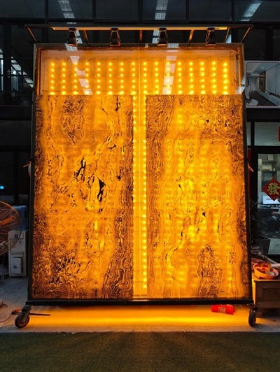 California Gold T303 Backlit Translucent Thin Stone Veneer